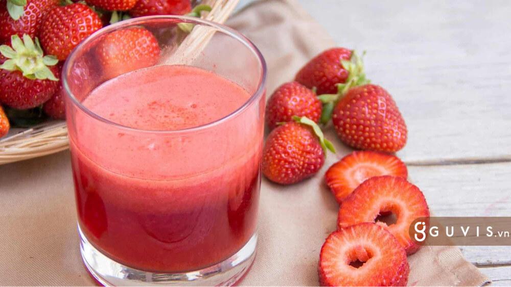 cách làm nước ép dâu tây