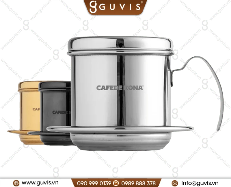 Phin ca phe Cafede Kona inox 7
